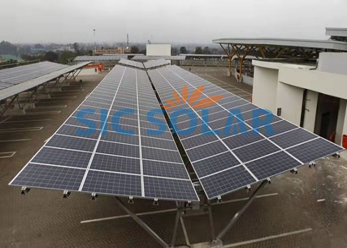 Sistema de estanterías para cocheras fotovoltaicas