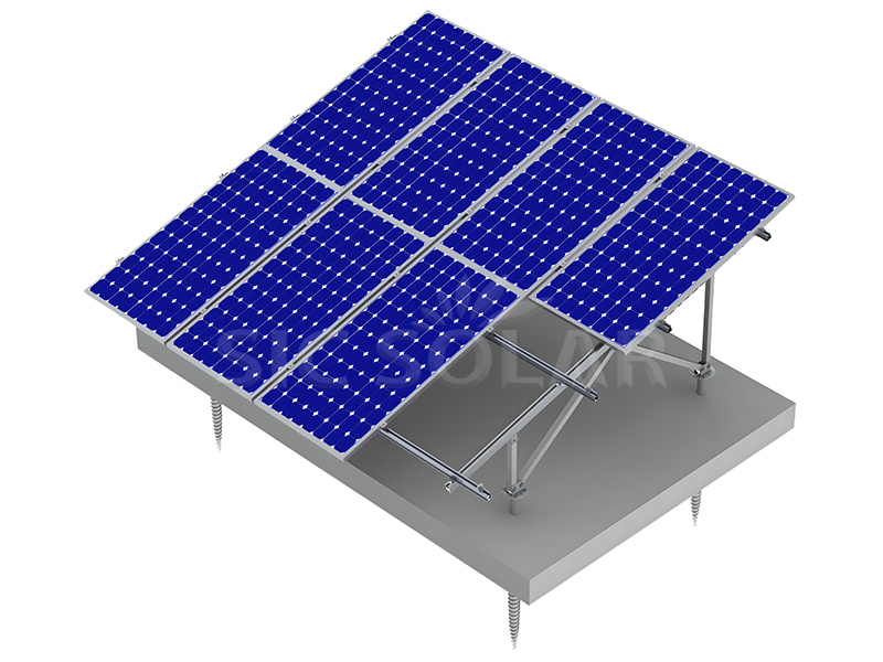 Riel de panel solar montado en el suelo