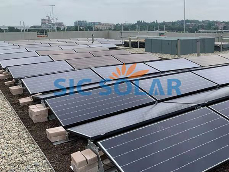 Sistema de montaje en techo de lastre fotovoltaico de 2MW en Sudáfrica | Sic-solar.com