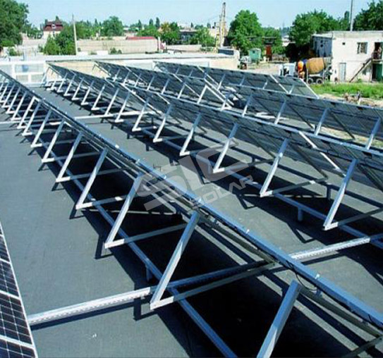 Flat roof solar racking