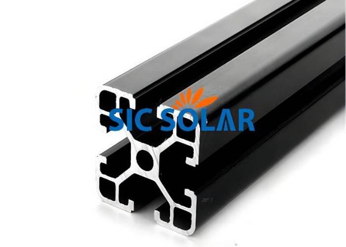 Perfil aluminio solar 40*40 negro