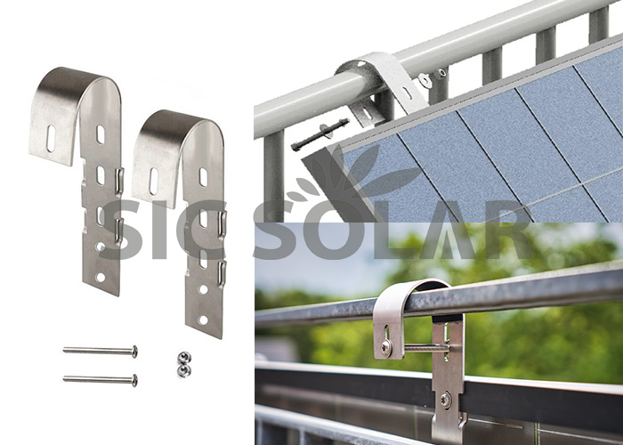soporte de gancho solar para planta de energía de balcón