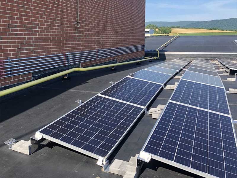Soporte de lastre fotovoltaico para techo plano