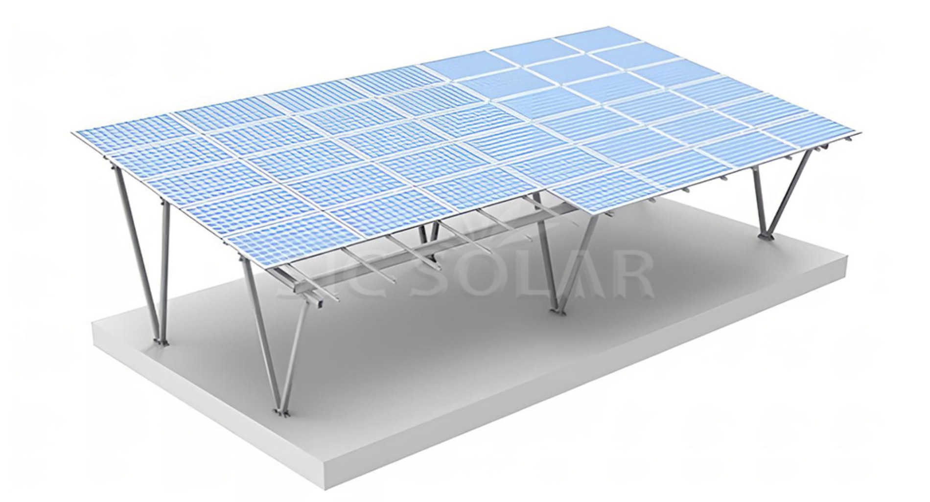 Solar carport structure