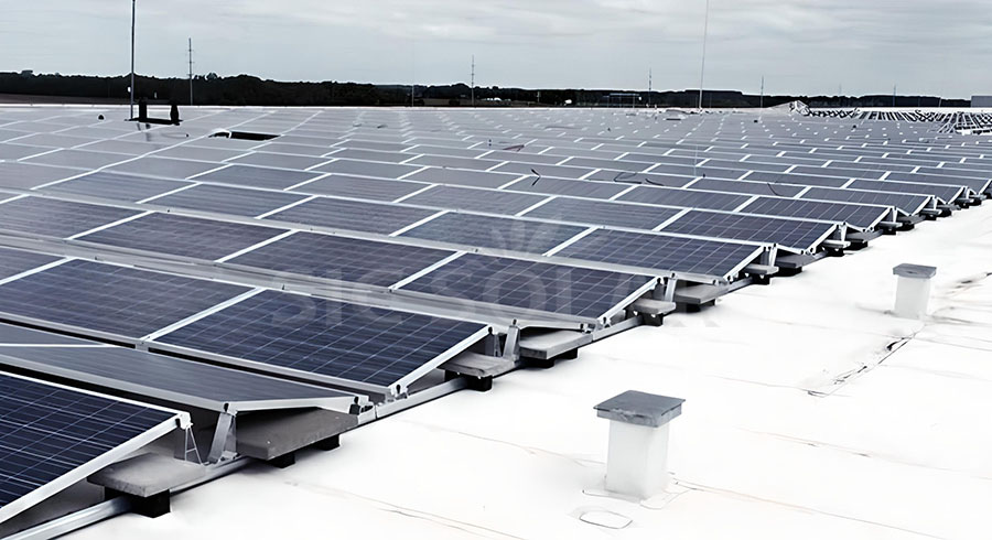 sistema de montaje de paneles solares de techo plano