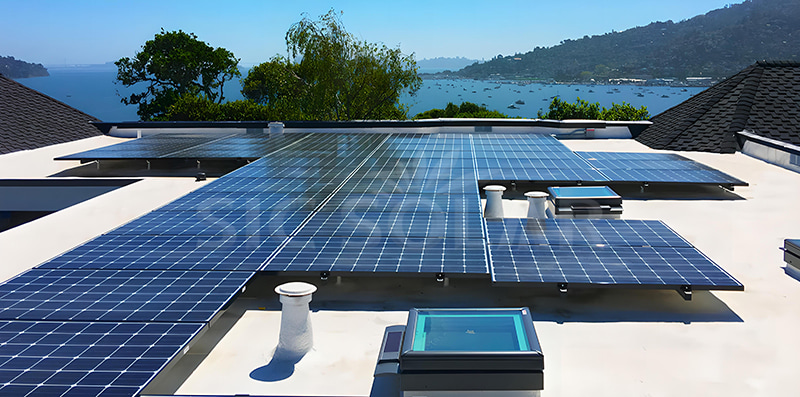 Montajes solares de techo plano