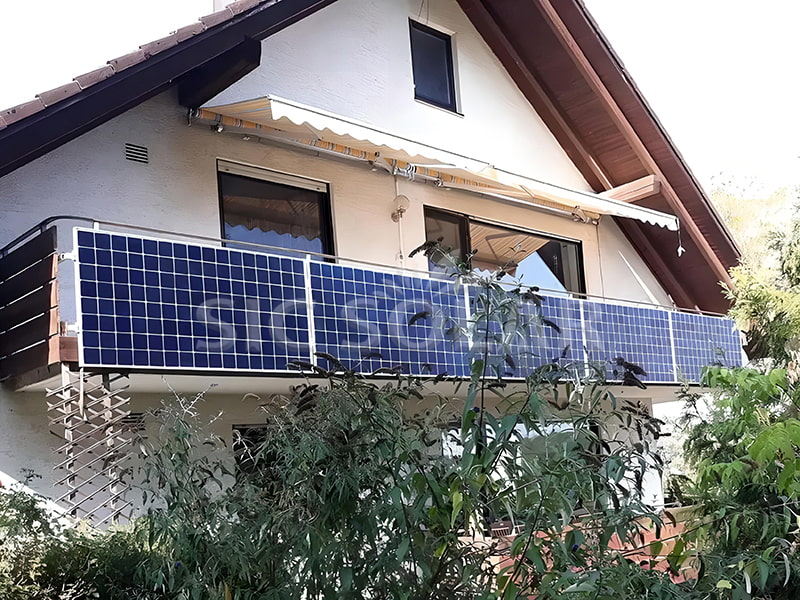 Montaje solar en balcón