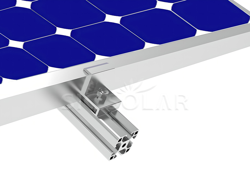 Montaje en poste de panel solar