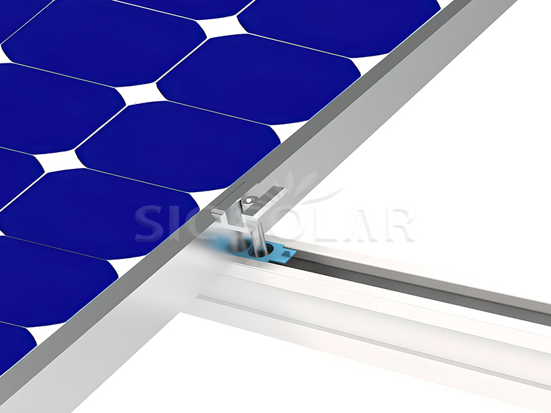 Estructura de montaje en poste fotovoltaico