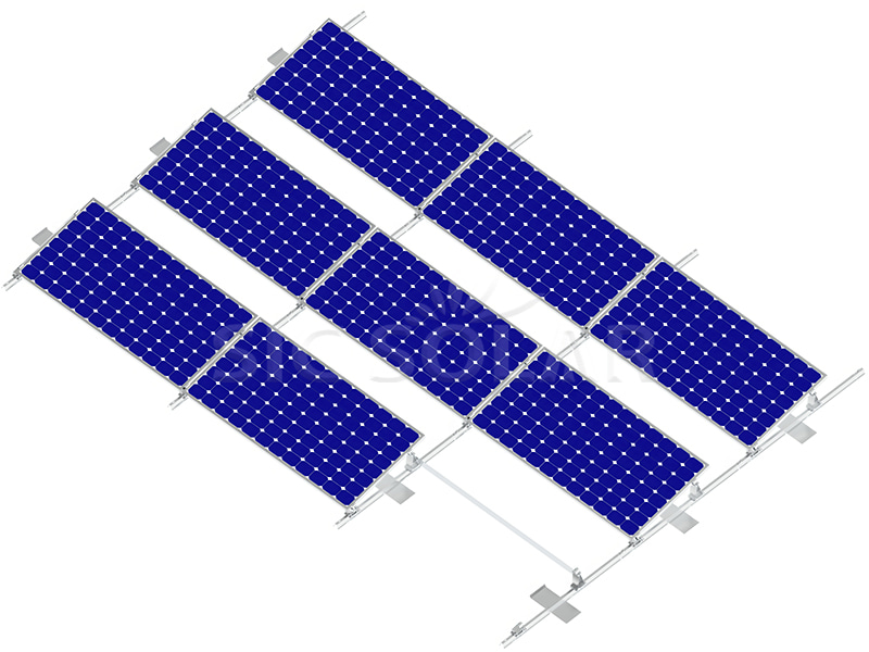 Estantería solar con balasto de techo plano