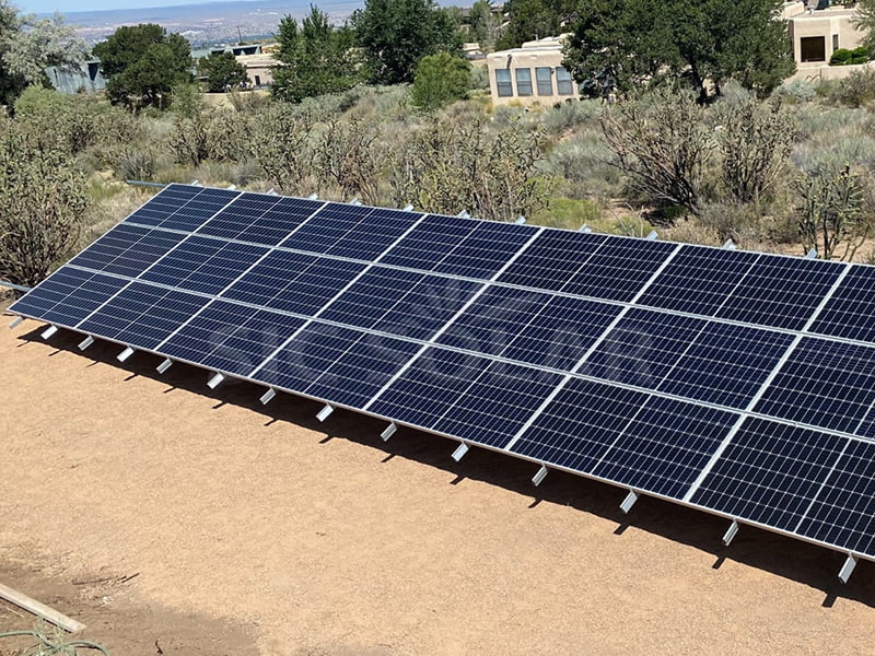 Montaje en tierra del soporte solar de aluminio