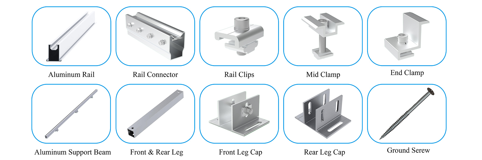 Pv ground mounting components