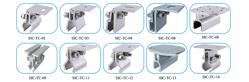 Abrazaderas de techo para paneles solares