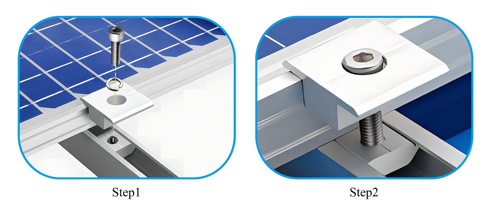 Easy Installation Aluminum Solar Panel Mid Clamp