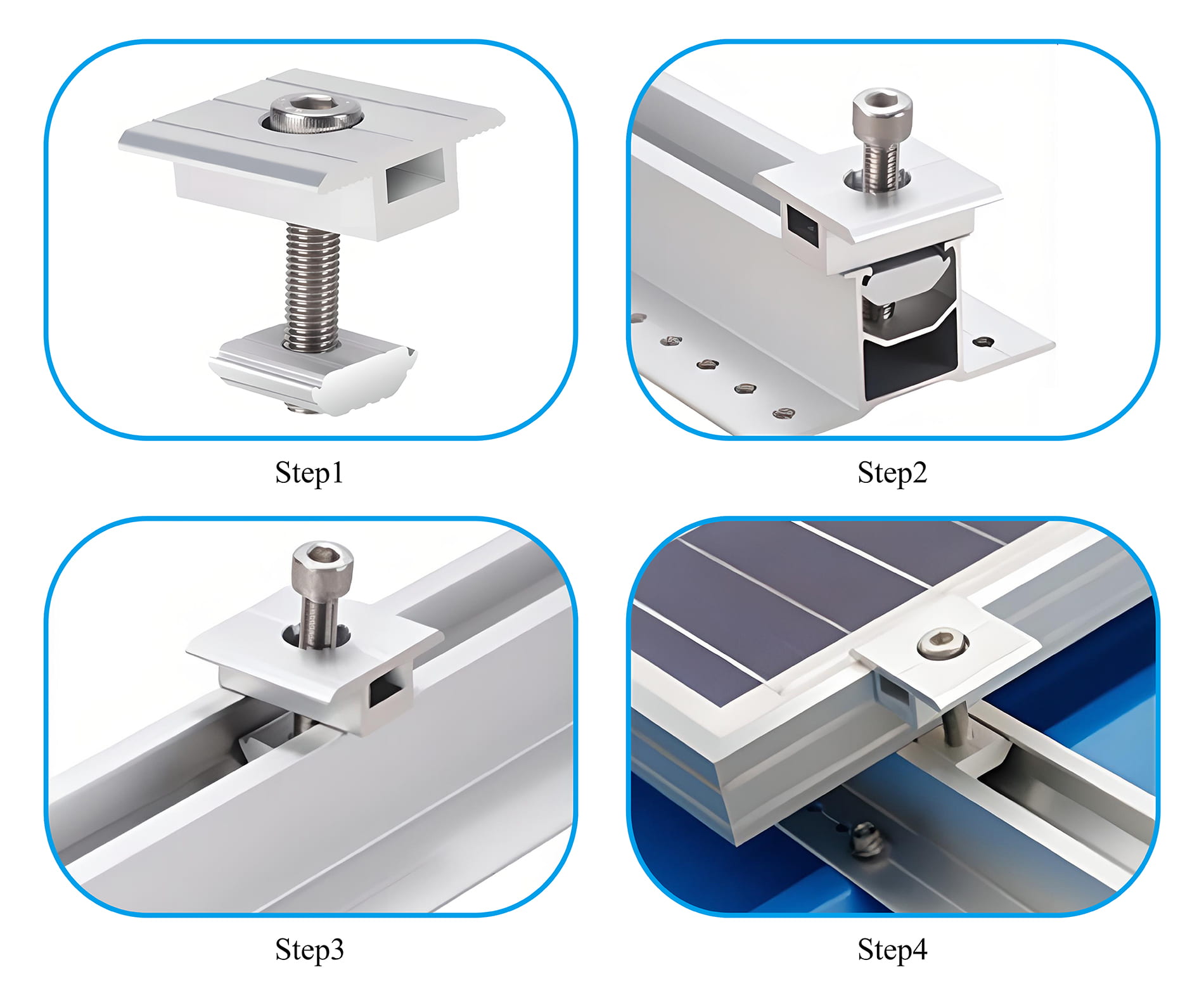 Easy Install Aluminum Mid Clamp