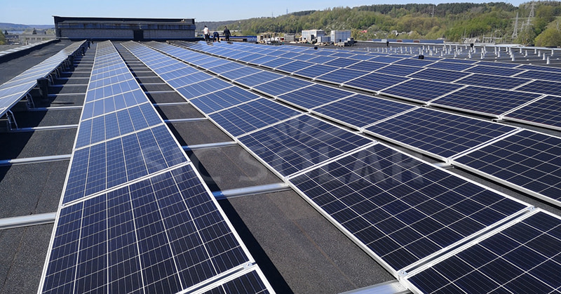 Flat roof solar mounting solutions