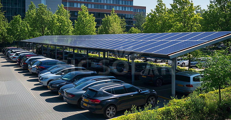 commercial solar carports installation
