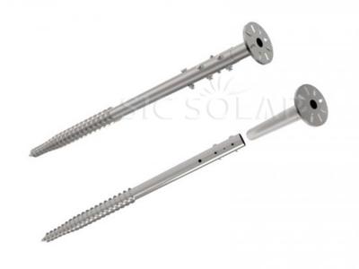 Ground screw with flange top
