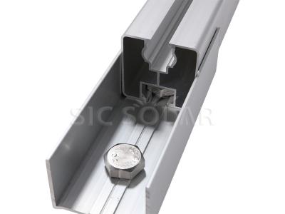 Solar panel mounting aluminum rail connector