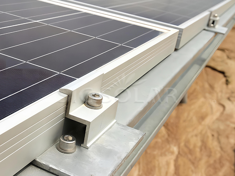Solar aluminium end rail clamps