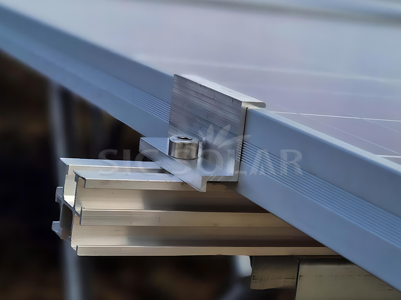 Solar aluminium end rail clamps