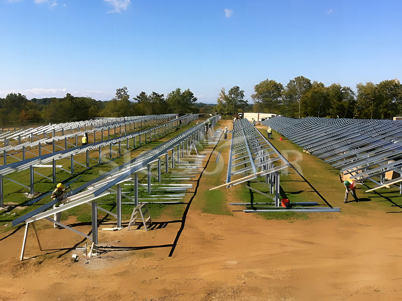 Marcos de montaje en tierra para paneles solares de 1 MW en Estados Unidos