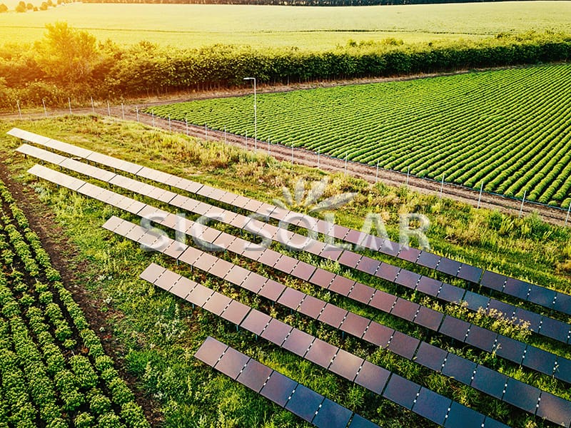 Sistema agrícola de energía solar de 200 kW en EE. UU.