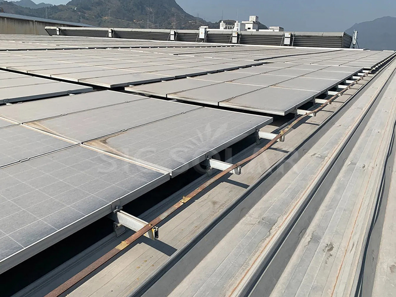 100KW Solar panel metal roof mounting systems in Turkey