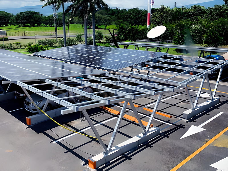 Sistema de panel solar de cochera de aluminio de 80 kW en Estados Unidos