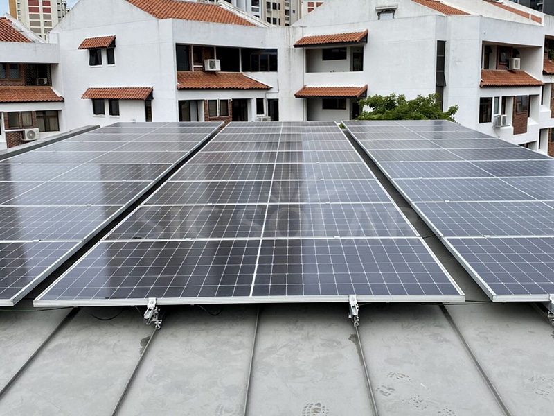 Sistemas de montaje solar de techo de metal de 30 kW para Singapur