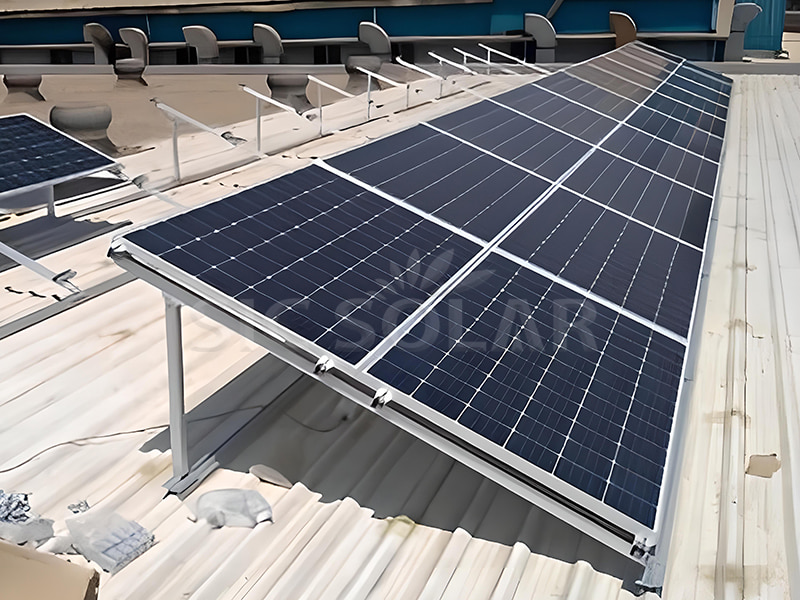 12KW Solar panel rail mounting system in Bangladesh