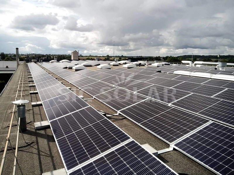Sistema de montaje solar de 300KW para cubierta plana en Dinamarca
