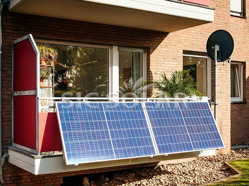 Sistema de montaje solar para balcón de 2 kW en Alemania
